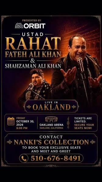 Rahat Live — Oakland, CA